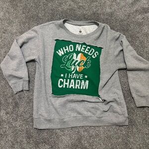 Gray St.Patricks Day sweatshirt